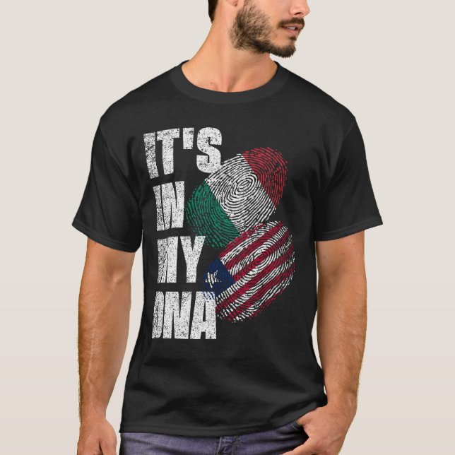 Camiseta Bandeira Do Patrimônio Do ADN Misturado Da Libéria (Frente)