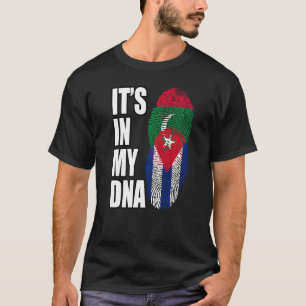 Camiseta Bandeira Do Patrimônio Do Adn Mix Cubano E Maldivi
