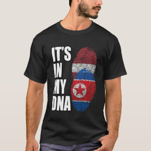 Camiseta Bandeira Do Patrimônio Do ADN Mix Da Coreia Do Nor