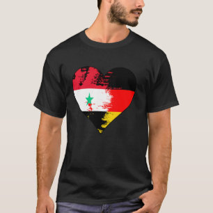 Camiseta Bandeira do Patrimônio do Coração Alemão e Sírio