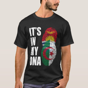 Camiseta Bandeira Do Patrimônio Do DNA Da Mistura Argelina