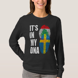 Camiseta Bandeira Do Patrimônio Do Dna Do Mix E Da Suécia