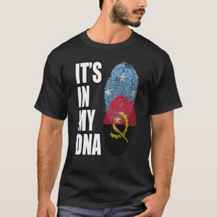 Camiseta Bandeira do Patrimônio do DNA Misturado Angolano e