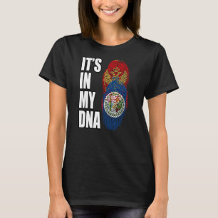 Camiseta Bandeira Do Patrimônio Do DNA Misturado Beliziano