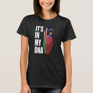 Camiseta Bandeira do Patrimônio do DNA Misturado Bielorruss