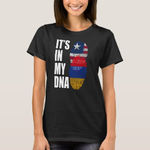 Camiseta Bandeira do Patrimônio do DNA Misturado da Libéria