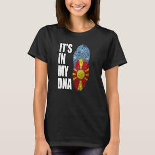 Camiseta Bandeira do Patrimônio do DNA Misturado da Macedôn