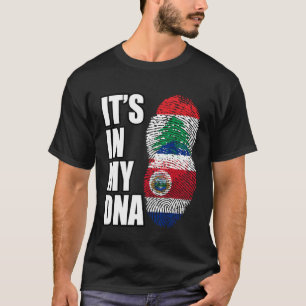 Camiseta Bandeira do Patrimônio do DNA Mix do Líbano e da C
