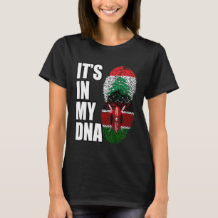 Camiseta Bandeira do Patrimônio do DNA Mix do Líbano e do Q