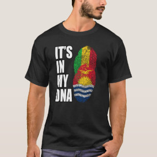 Camiseta Bandeira Do Patrimônio Do DNA Mix Do Mali E Kiriba