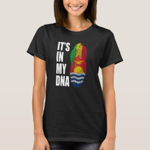 Camiseta Bandeira Do Patrimônio Do DNA Mix Do Mali E Kiriba