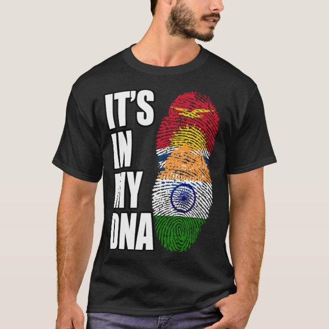Camiseta Bandeira Do Patrimônio Do DNA Mix Indiano E Quirib (Frente)
