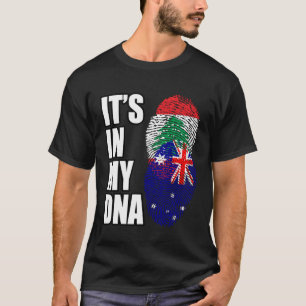 Camiseta Bandeira do Patrimônio do DNA Mix libanês e austra