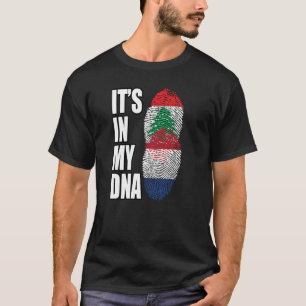 Camiseta Bandeira do Patrimônio do DNA Mix Libanês e Holand