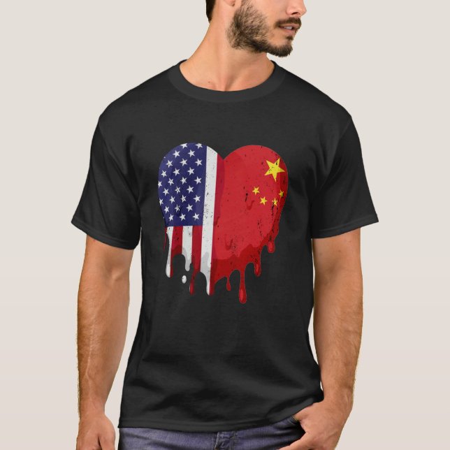 Camiseta Bandeira do Patrimônio do Pacífico Asiático Chinês (Frente)