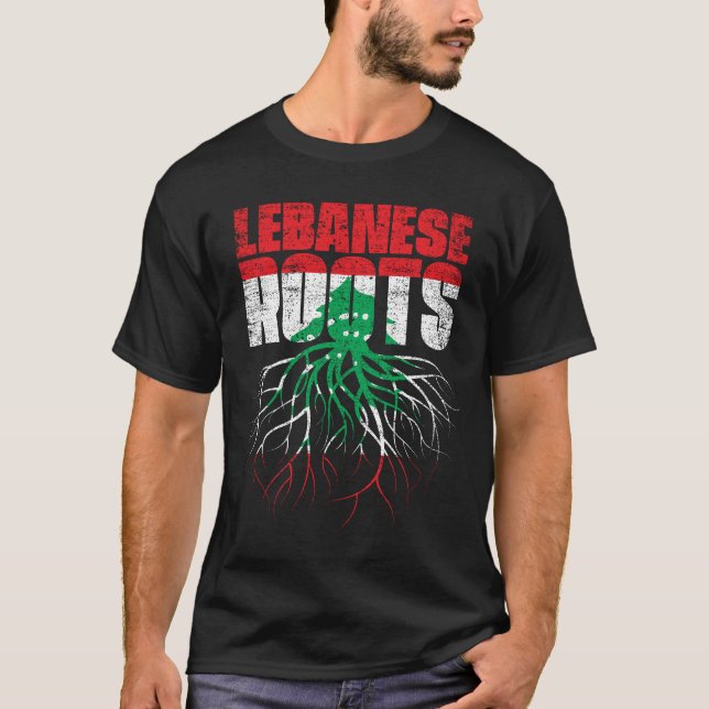 Camiseta Bandeira do Patrimônio Libanês Raízes Libanesas (Frente)
