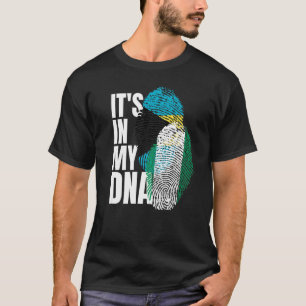Camiseta Bandeira do Patrimônio Misturado de DNA das Bahama