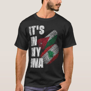 Camiseta Bandeira do Patrimônio Misturado de DNA Libanês E