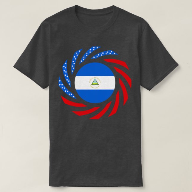 Camiseta Bandeira do Patrimônio Multinacional Americano Nic (Frente do Design)