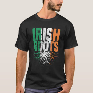 Camiseta Bandeira Do Patrimônio Roots Irlandês Da Irlanda