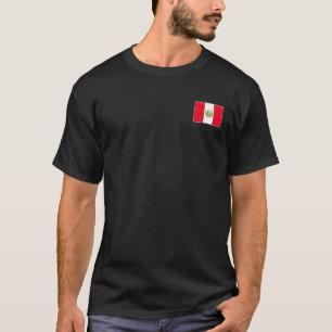 Camiseta Bandeira do Peru com cores nacionais peruanas vene