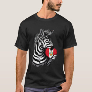 Camiseta Bandeira do Peru Raízes Peruanas Coração de Zebra