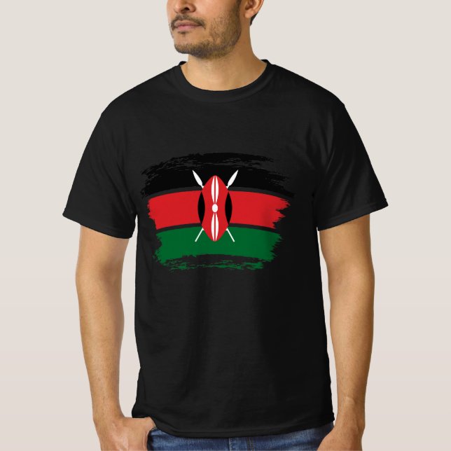 Camiseta bandeira do Quênia (Frente)