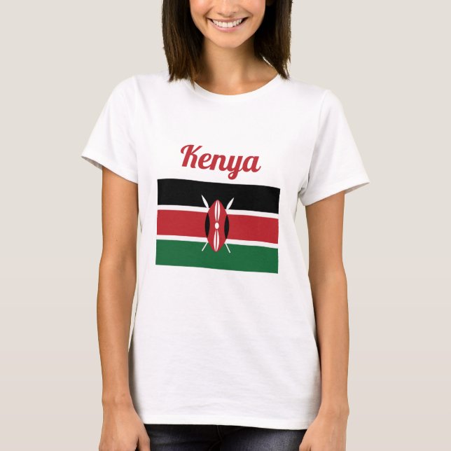 Camiseta Bandeira do Quênia (Frente)
