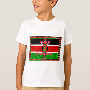 Camiseta Bandeira do Quênia: Tuko Pamoja - Design de Arte U