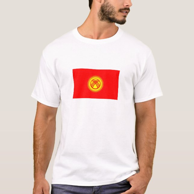 Camiseta Bandeira do Quirguistão (Frente)