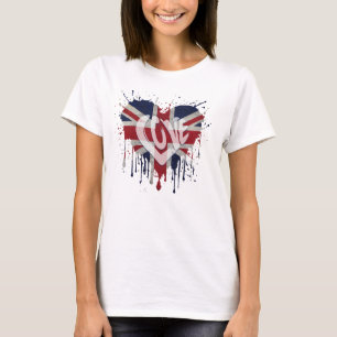 Camiseta Bandeira do Reino Unido do Amor