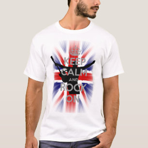 Camiseta Bandeira do Reino Unido Muito Legal Mantenha a cal