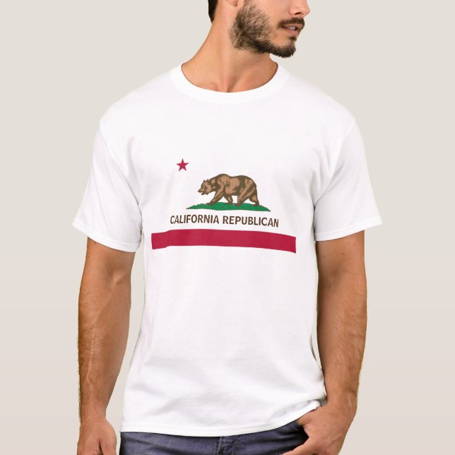 Camiseta Bandeira do republicano de Califórnia (Frente)
