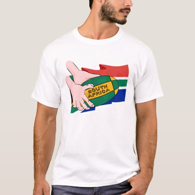 Camiseta Bandeira do Rugby da África do Sul (Frente)