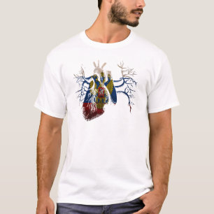 Camiseta Bandeira do russo no coração real