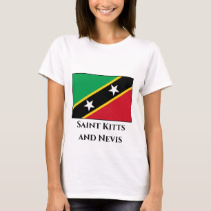 Camiseta Bandeira do Santo Kitts e Nevis