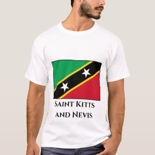 Camiseta Bandeira do Santo Kitts e Nevis
