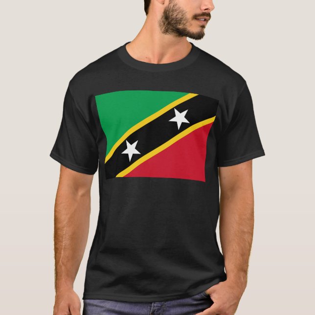 Camiseta Bandeira do santo Kitts e Nevis (Frente)