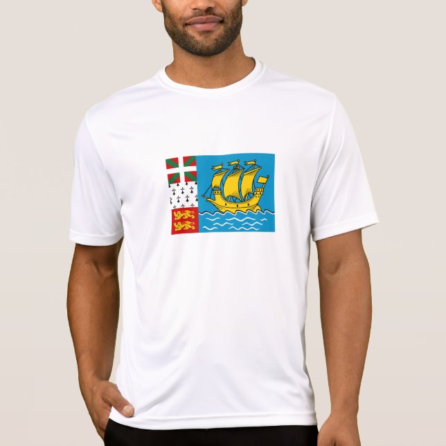 Camiseta Bandeira do santo Pierre e Miquelon (Frente)