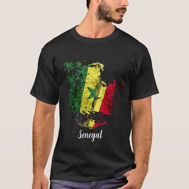 Camiseta bandeira do Senegal (Frente)