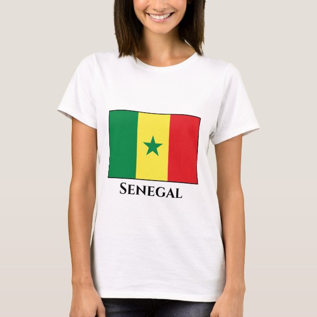 Camiseta Bandeira do Senegal (Senegal) (Frente)