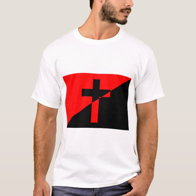 Camiseta Bandeira do Socialismo e Anarquismo Cristão (Liber (Frente)