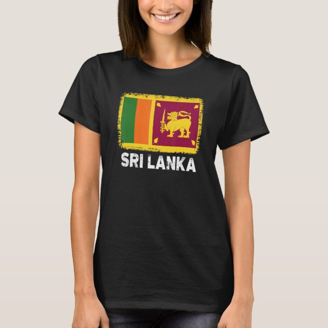 Camiseta Bandeira do Sri Lanka   Apoie Mulheres do Povo do  (Frente)