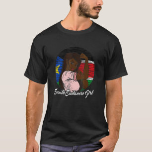 Camiseta Bandeira do Sudão do Sul do Sudão Sul Gir do Sudão