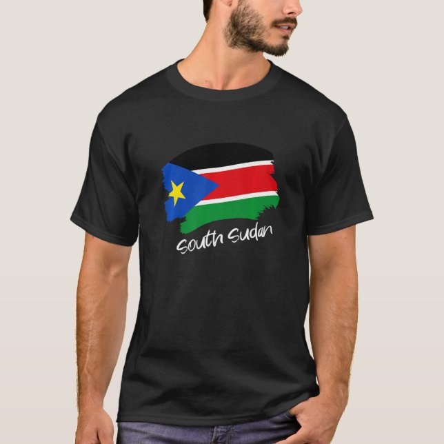 Camiseta Bandeira do Sudão do Sul no Sudão do Sul (Frente)