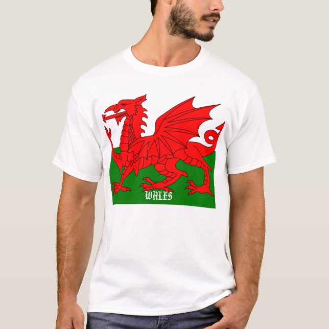 Camiseta Bandeira do T de Wales (Frente)