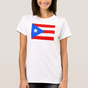 Camiseta Bandeira do t-shirt básico das mulheres de Puerto