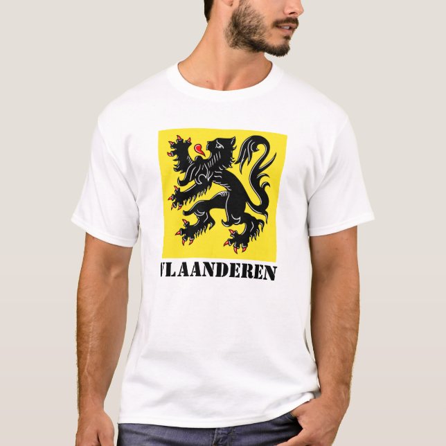 Camiseta Bandeira do T-Shirt da Flandres (Frente)