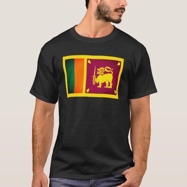 Camiseta Bandeira do T-Shirt do Sri Lanka (Frente)