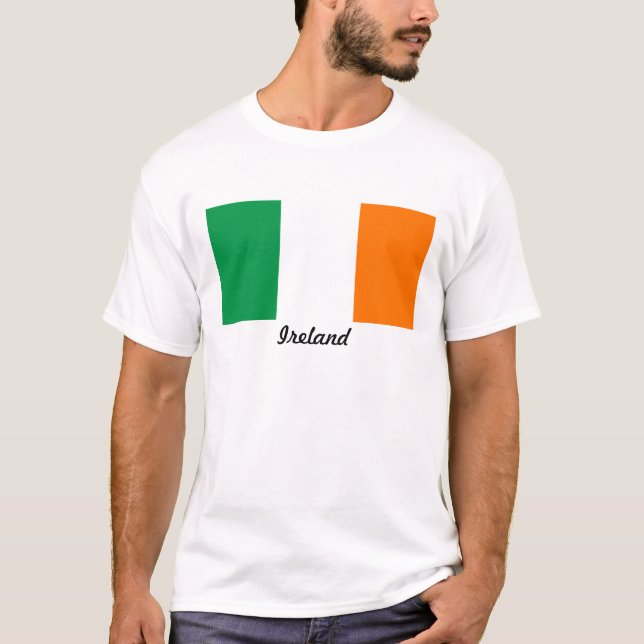 Camiseta Bandeira do t-shirt dos homens de Ireland (Frente)